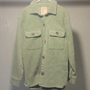 Long-sleeved button up sweater top